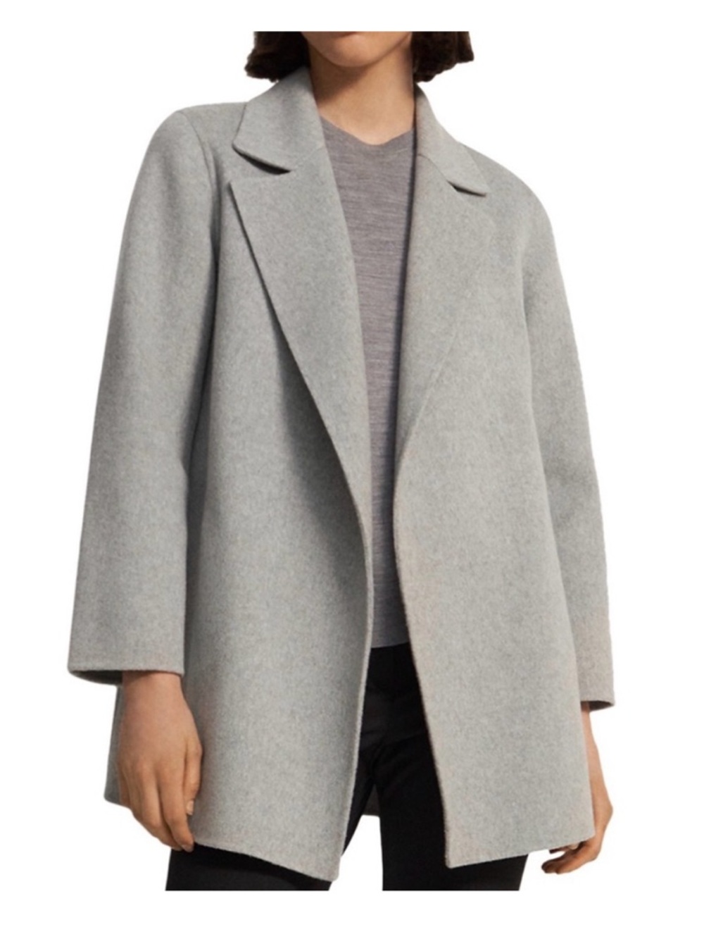Theory Clairene Wool-Cashmere Coat Small